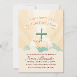 Editable Classic Baby Baptism  Einladung