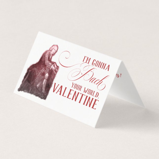 EDITABLE Classic Music mit Bach Valentine Card (Vorderseite)