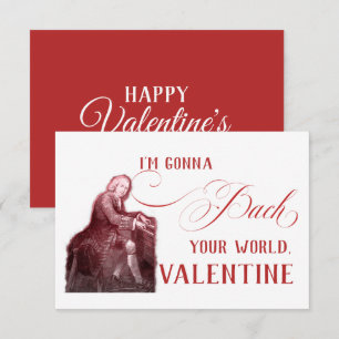 EDITABLE Classic Music mit Bach Valentine Card Einladung