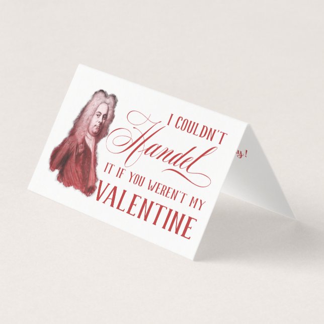 EDITABLE Classic Music mit Händel Valentine Card (Vorderseite)