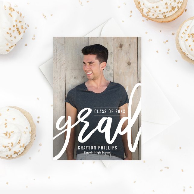Editable Color Brushed Grad Abschluss Einladung (Von Creator hochgeladen)