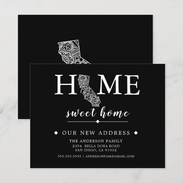 Editable Color CALIFORNIA Bewegende Ankündigung (Vorne/Hinten)