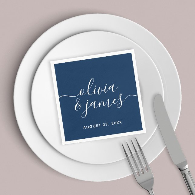 Editable Color Calligraphy Script Wedding Serviette (Von Creator hochgeladen)