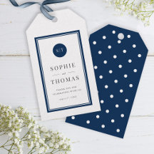 Editable Color Classic Round Monogram Wedding