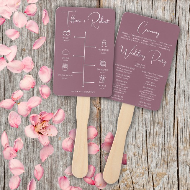 Editable Color Dusty Pink Wedeline Timeline Fächer (Von Creator hochgeladen)