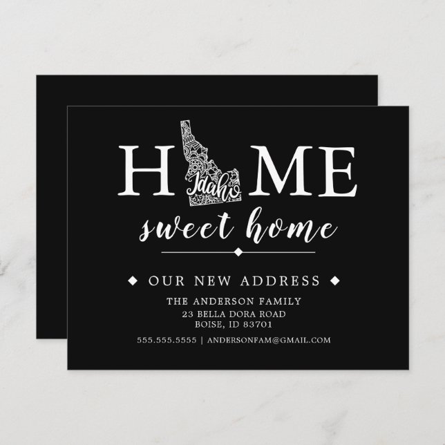 Editable Color IDAHO Moving Ankündigung (Vorne/Hinten)