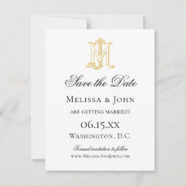 EDITABLE COLOR JM Monogram oder MJ Monogram Save The Date