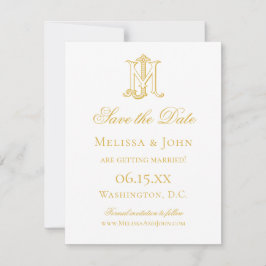EDITABLE COLOR JM Monogram oder MJ Monogram Save The Date
