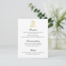 EDITABLE COLOR JM Monogramm MJ Monogramm-Umschließ Einladung