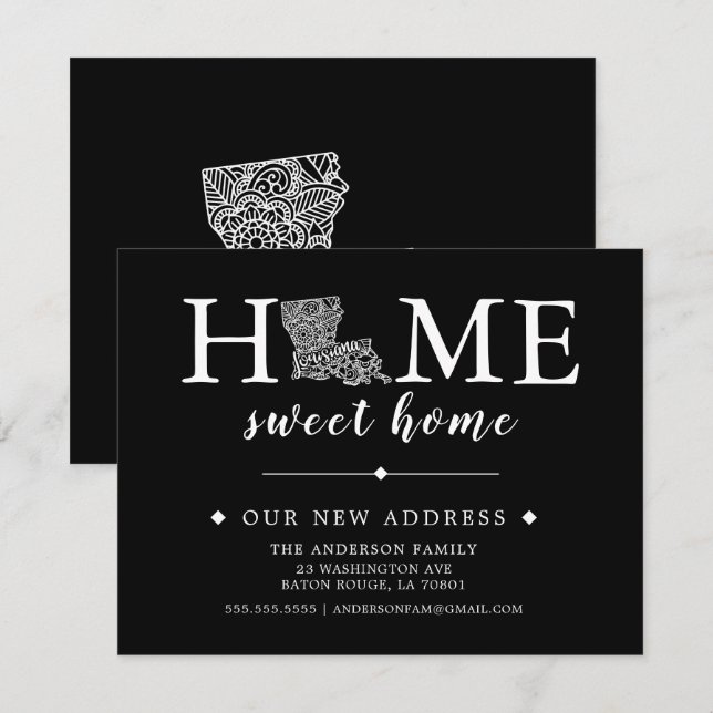 Editable Color LOUISIANA Moving Ankündigung (Vorne/Hinten)