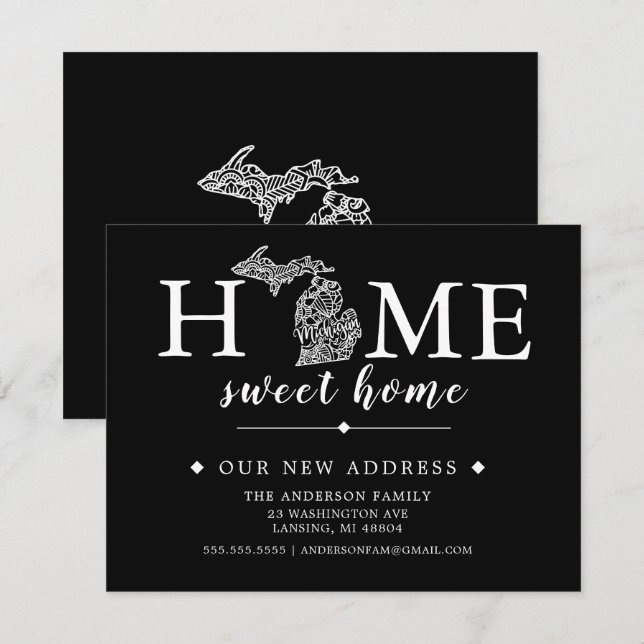 Editable Color MICHIGAN Moving Ankündigung (Vorne/Hinten)