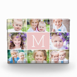 EDITABLE COLOR Monogram Collage Foto Block