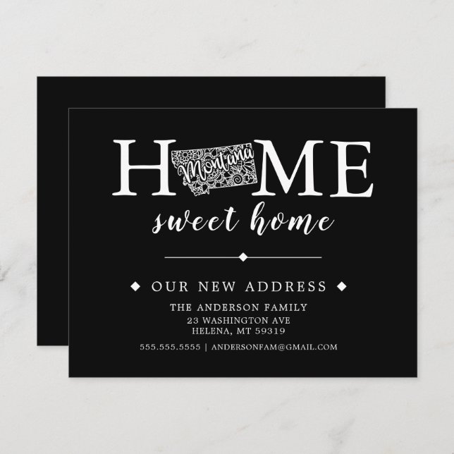 Editable Color MONTANA Moving Ankündigung (Vorne/Hinten)