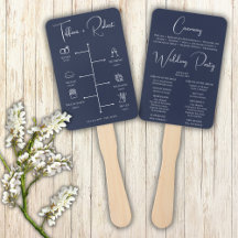 Editable Color Navy Blue Wedelzeitline