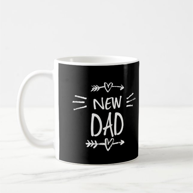 Editable Color New Dad Coffee Tasse (Links)