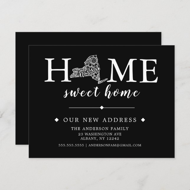 Editable Color NEW YORK Moving Ankündigung (Vorne/Hinten)