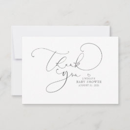 Editable Color Niedlich Script Baby Dusche Vielen