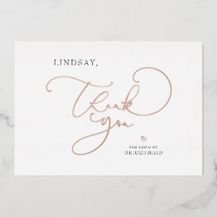 Editable Color Niedlich Script Bridesmaid Vielen D Folieneinladung