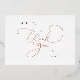 Editable Color Niedlich Script Bridesmaid Vielen D Folieneinladung