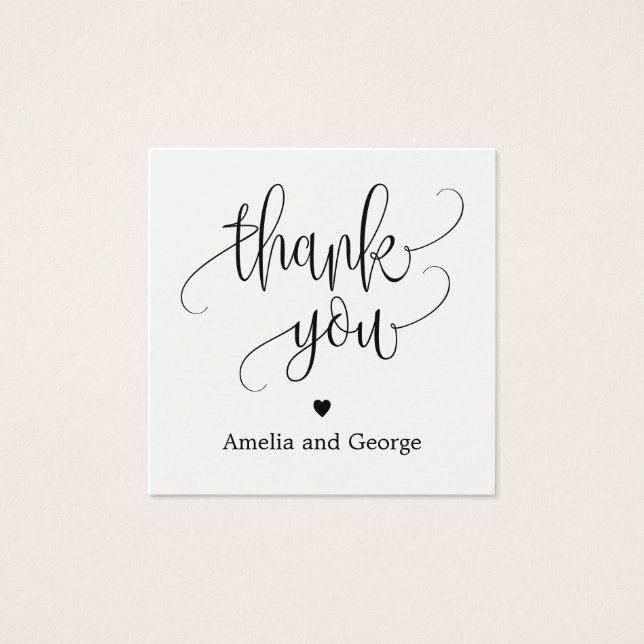 EDITABLE COLOR Wedding Vielen Dank Tags #LCC (Vorderseite)