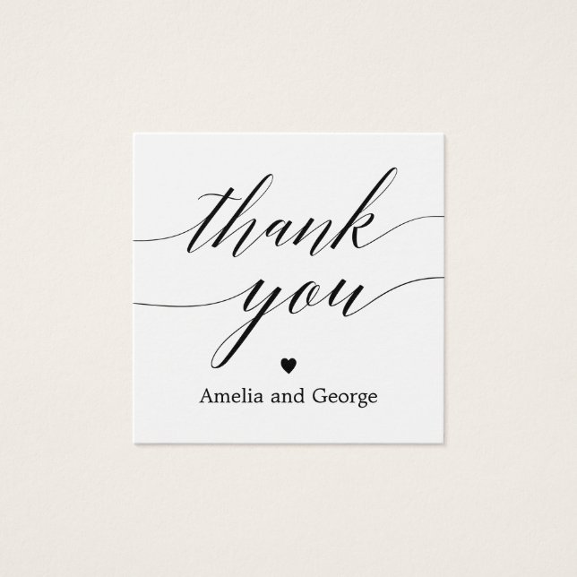 EDITABLE COLOR Wedding Vielen Dank Tags #MSC (Vorderseite)