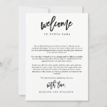 EDITABLE COLOR Wedding Welcome Letter Itinerary