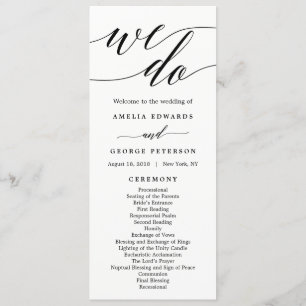 EDITABLE COLOR Wedding Zeremony Program #MSC Programm