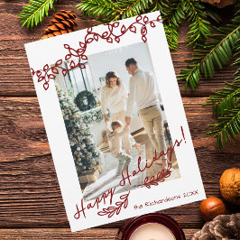 Editable Color Whimsical Christmas Doodles Foto Feiertagskarte