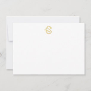 EDITABLE COLORS CS Monogram SC Monogram Notecard Mitteilungskarte