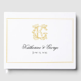EDITABLE COLORS GK Monogram KG Monogram Guest Book Gästebuch