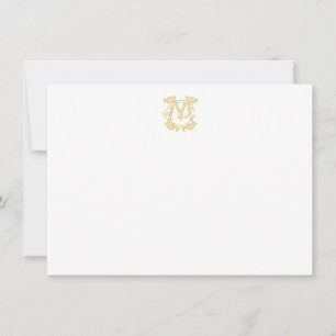 EDITABLE COLORS GM Monogram MG Monogram Notecards Mitteilungskarte
