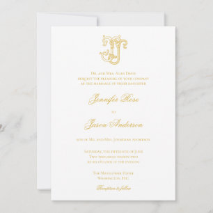 EDITABLE COLORS JJ Monogram JJ Logo Einladung