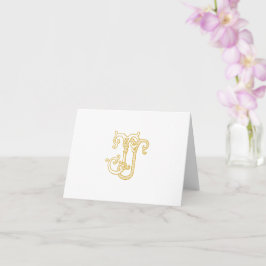 EDITABLE COLORS JJ Monogram JJ Logo Faltkarte Karte