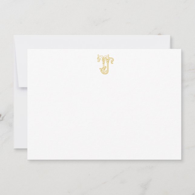 EDITABLE COLORS JT Monogram TJ Monogram Notecards Mitteilungskarte (Vorderseite)