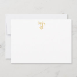 EDITABLE COLORS JT Monogram TJ Monogram Notecards Mitteilungskarte