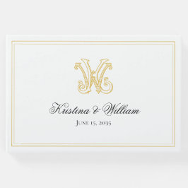 EDITABLE COLORS KW Monogram WK Monogram Guest Book Gästebuch