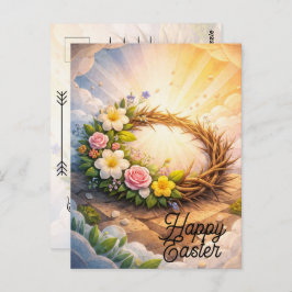 Editable Crown of Thorns Easter Postcard Postkarte