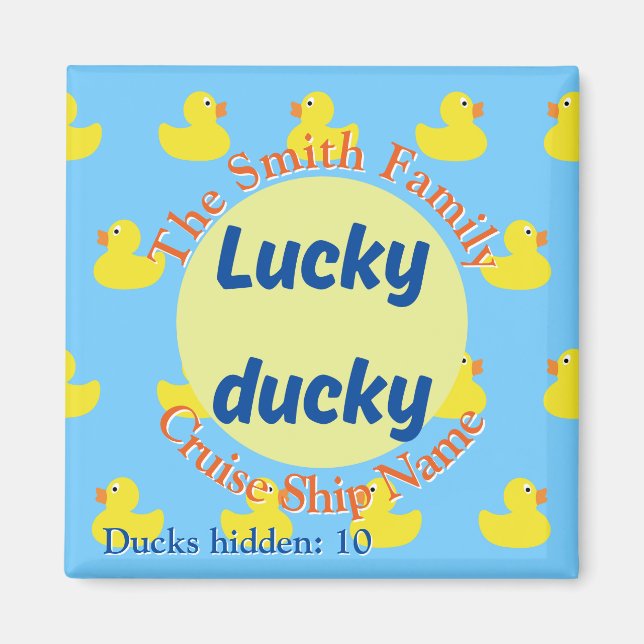 Editable Cruise Duck Door Magnet (Vorne)
