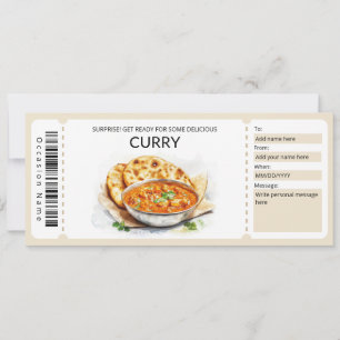 Editable Curry Gift Voucher Vorlage