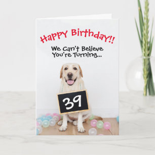 Editable Custom Age Dog Lover Birthday Karte
