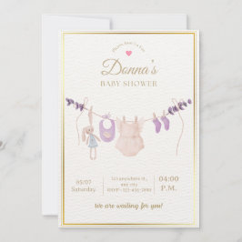 Editable Cute Pastel Baby Shower Einladung