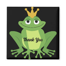 Editable Danke - Frosch mit einer Krone
