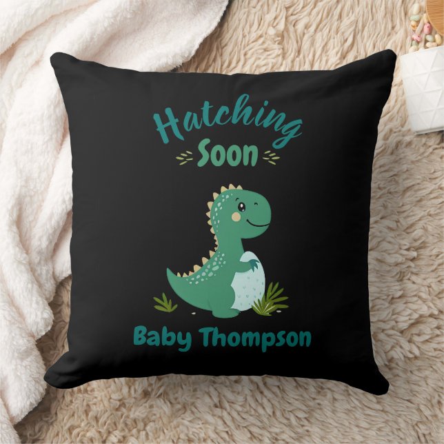 Editable Dinosaur Baby Boy Dusche Schnürung bald Kissen (Decke)