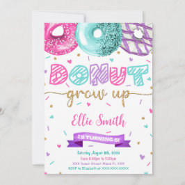 Editable Donut Birthday Einladung