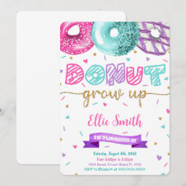 Editable Donut Birthday Einladung