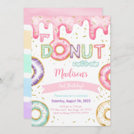 Editable Donut Birthday Party Einladung