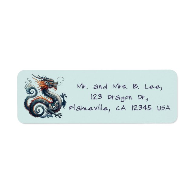 Editable Dragon Return Address (Vorne)