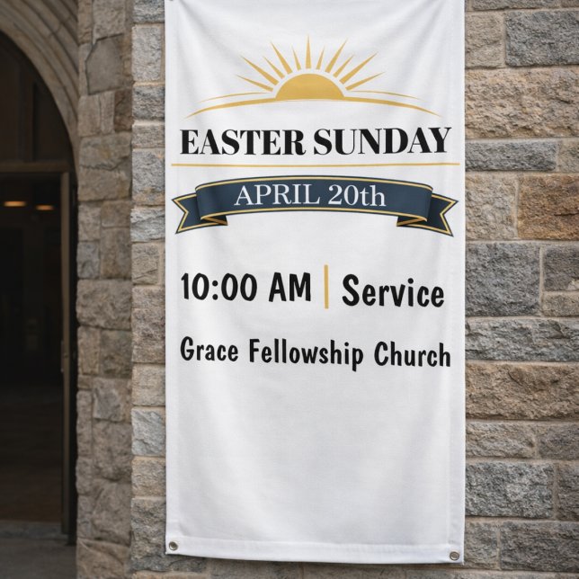Editable Easter Sunday Church Banner (Von Creator hochgeladen)