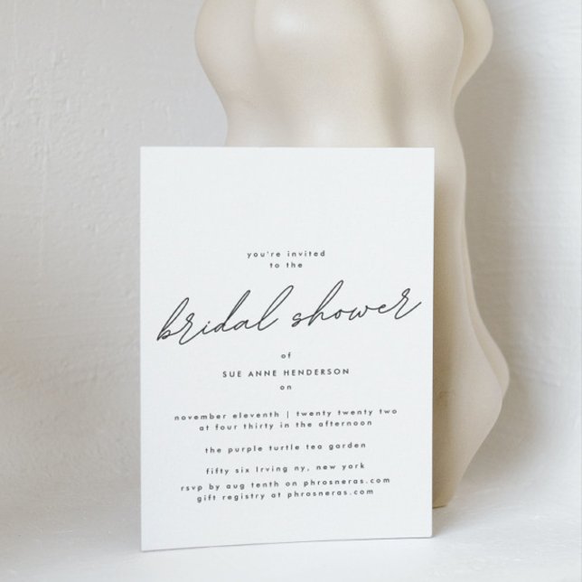 Editable, einfach elegantes Brautparty Einladung (Von Creator hochgeladen)