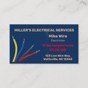 Editable Electrical Business Card Visitenkarte